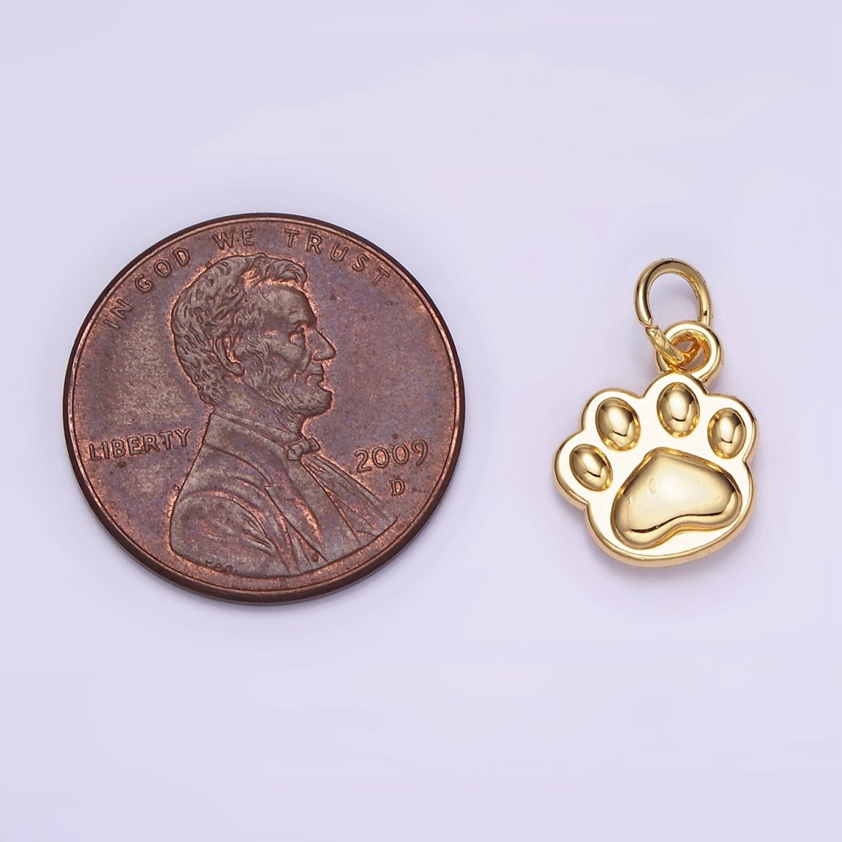 14K Gold Filled Mini Pet Pawprint Charm – Minimalist Gold & Silver Jewelry for Pet Lovers