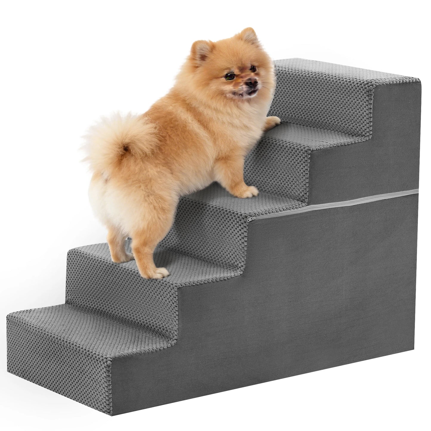 Foam Dog Stairs for Small Dogs – Non-Slip Indoor Pet Steps for Beds, Sofas & Couches, 3, 4 or 5 Step