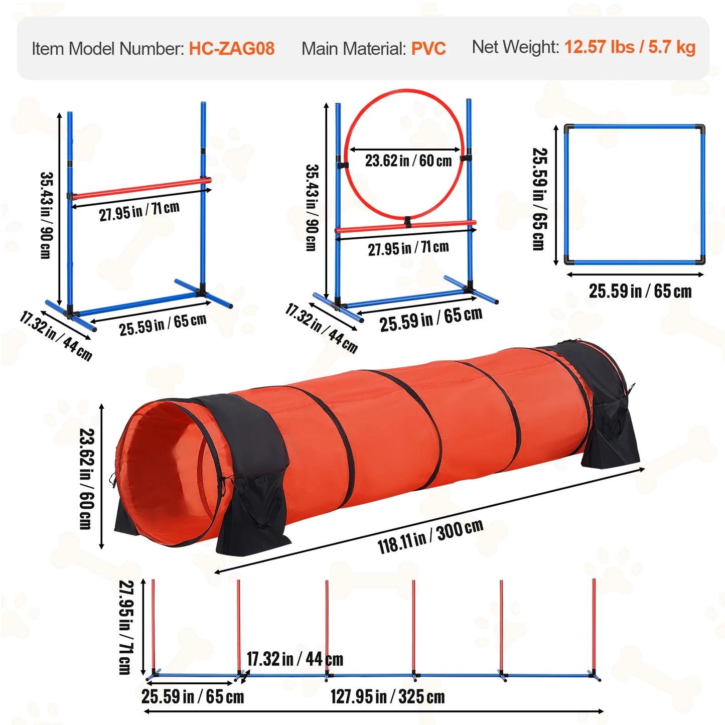 Dog Agility Training Set (5-Piece)
