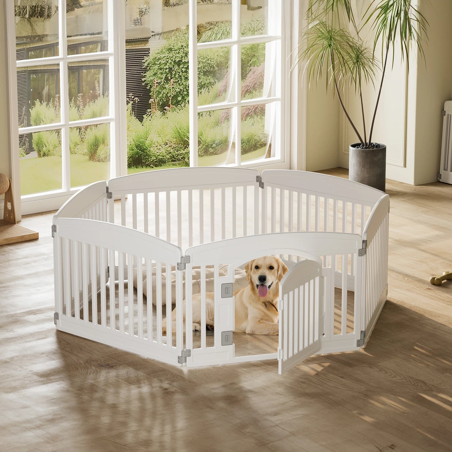 Expandable Dog Playpen – 6 Panel Folding Pet Fence