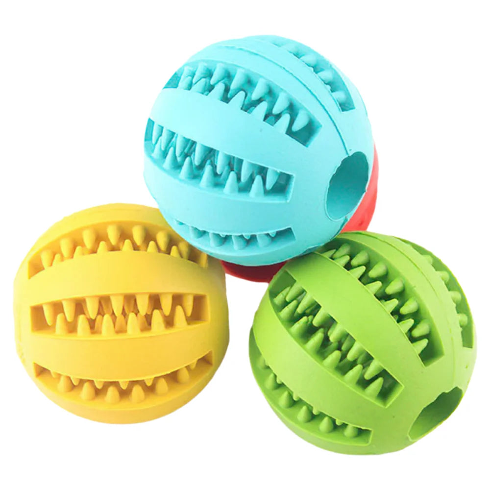 Treat-Dispensing Rubber Chew Ball – Teething & Puzzle Toy for Dogs