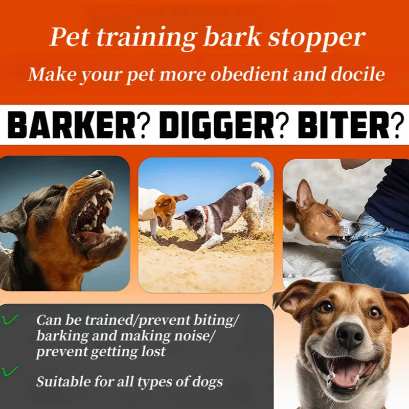 Rechargeable Anti-Bark Vibration Dog Collar
