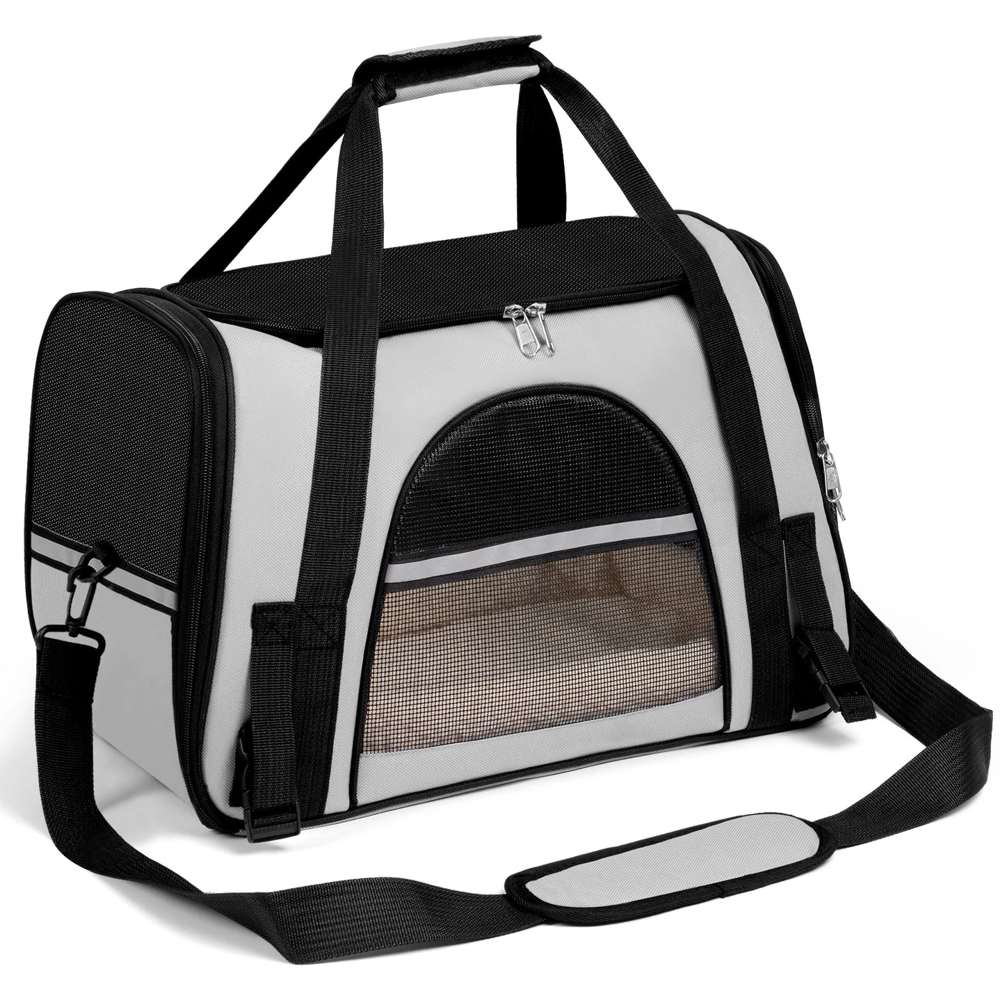 Soft-Sided Pet Carrier Bag – Airline Approved, Foldable Travel Bag for Cats & Small Dogs Up to 15 lbs
