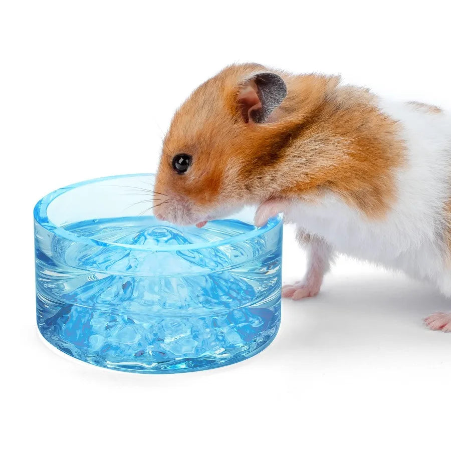 Mount Fuji Glass Hamster Feeding & Water Bowls – Dwarf, Syrian & Small Pets