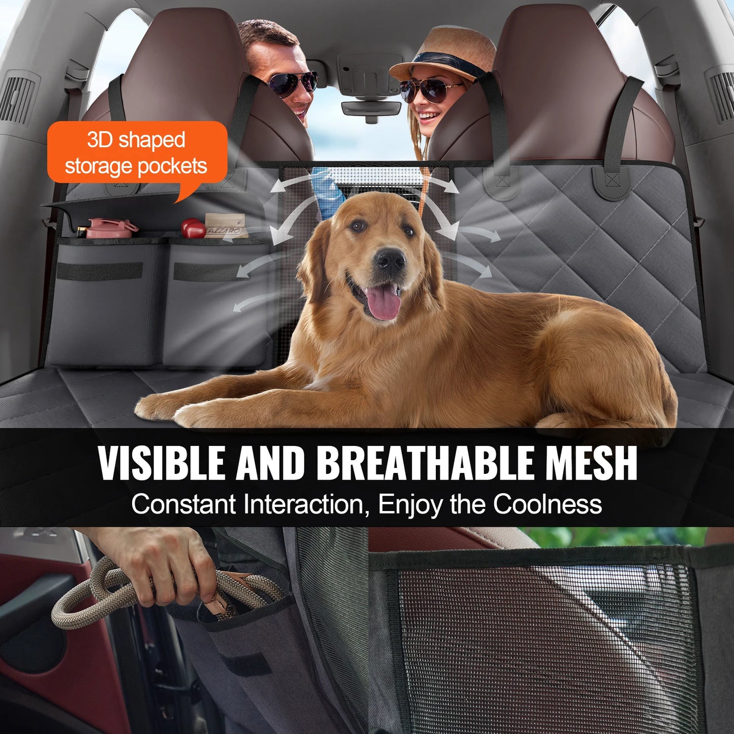 Waterproof Dog Back Seat Extender & Hammock