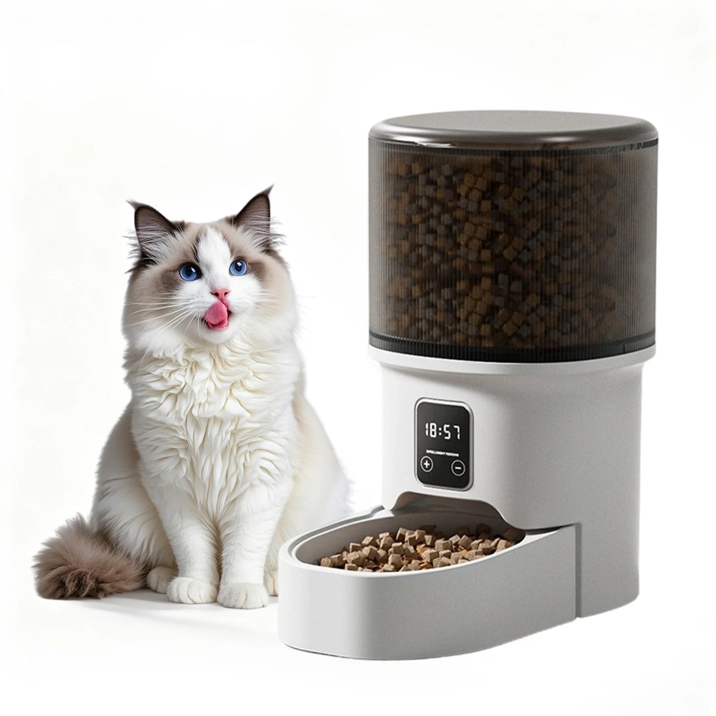 Automatic Pet Feeder – 4L Programmable Dispenser with Timer & Portion Control for Cats & Small Dogs