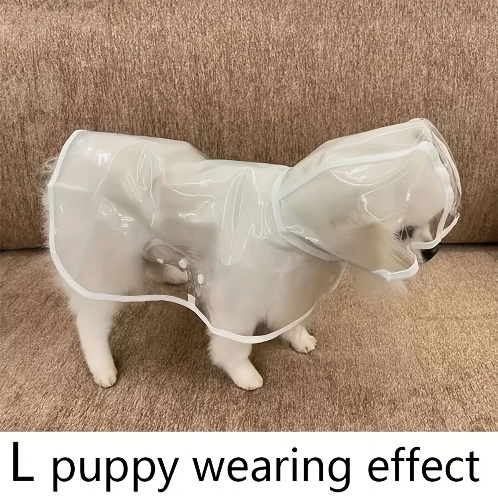 Transparent Waterproof Dog Raincoat – Clear Rain Jacket for Small & Medium Dogs | Teddy, Bichon Frise & More