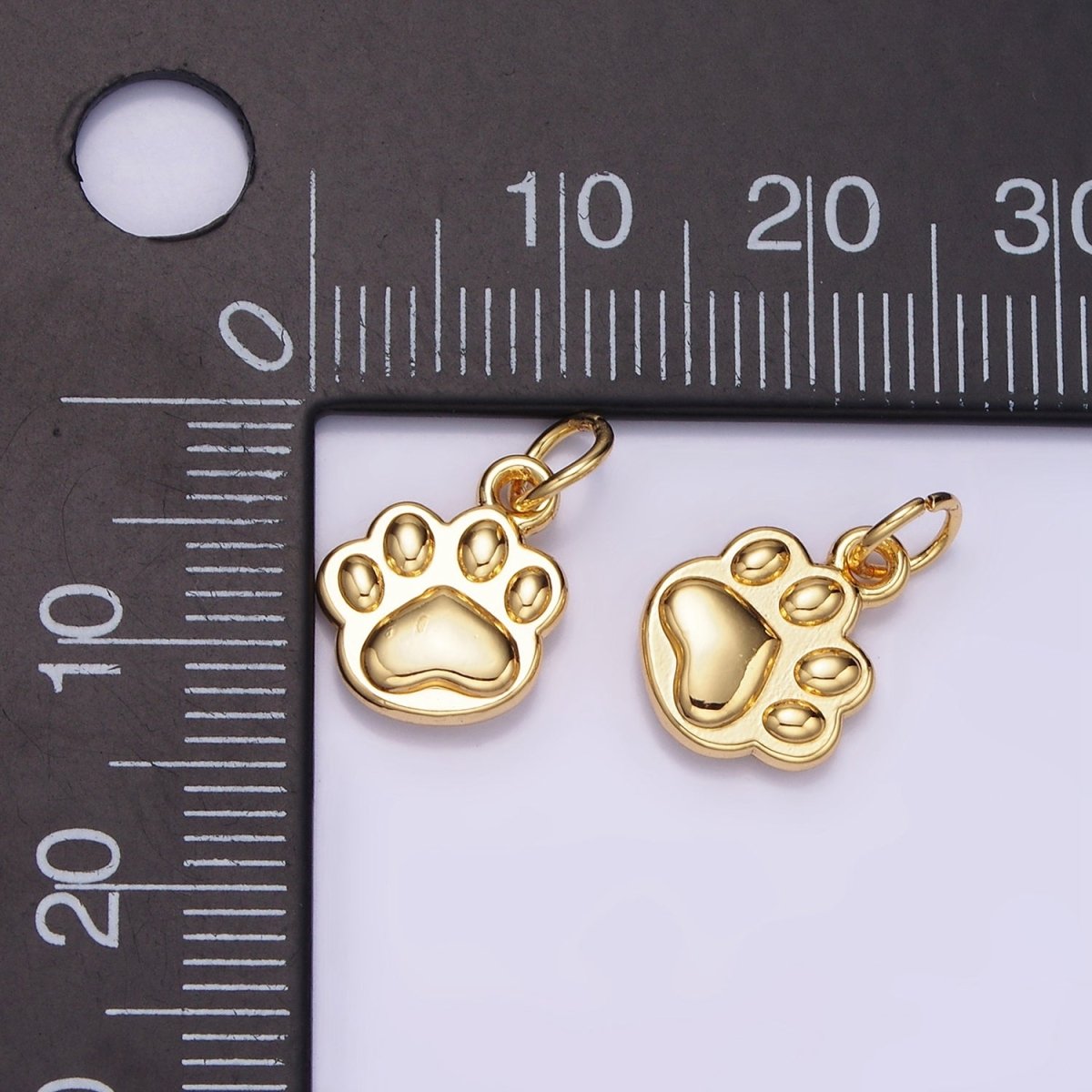 14K Gold Filled Mini Pet Pawprint Charm – Minimalist Gold & Silver Jewelry for Pet Lovers