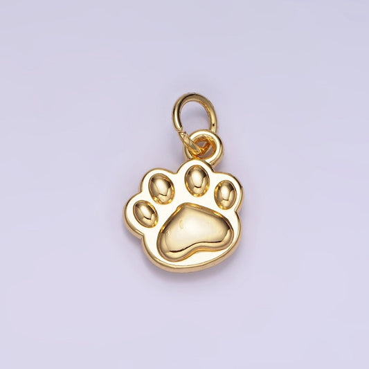 14K Gold Filled Mini Pet Pawprint Charm – Minimalist Gold & Silver Jewelry for Pet Lovers