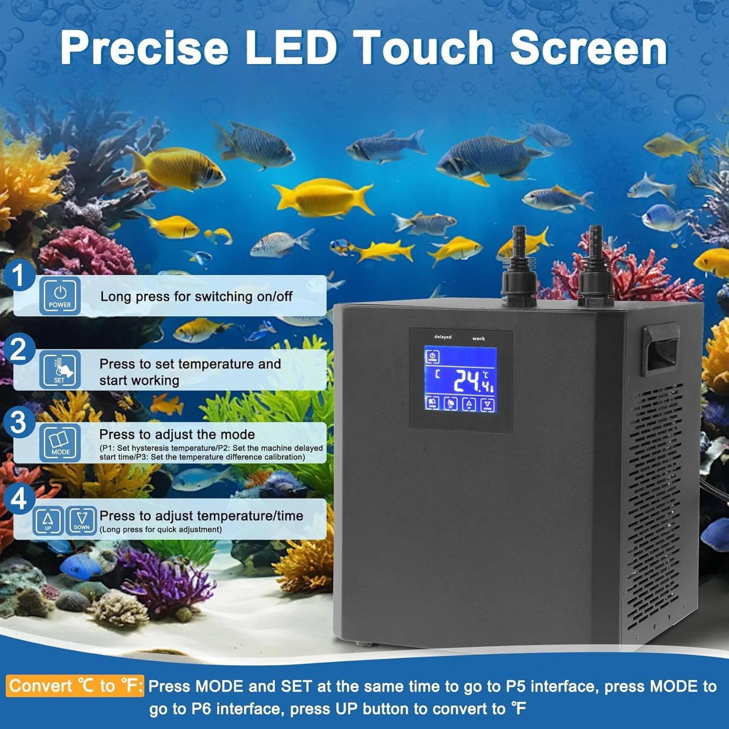 Aquarium Water Chiller 1/3HP with Remote Control