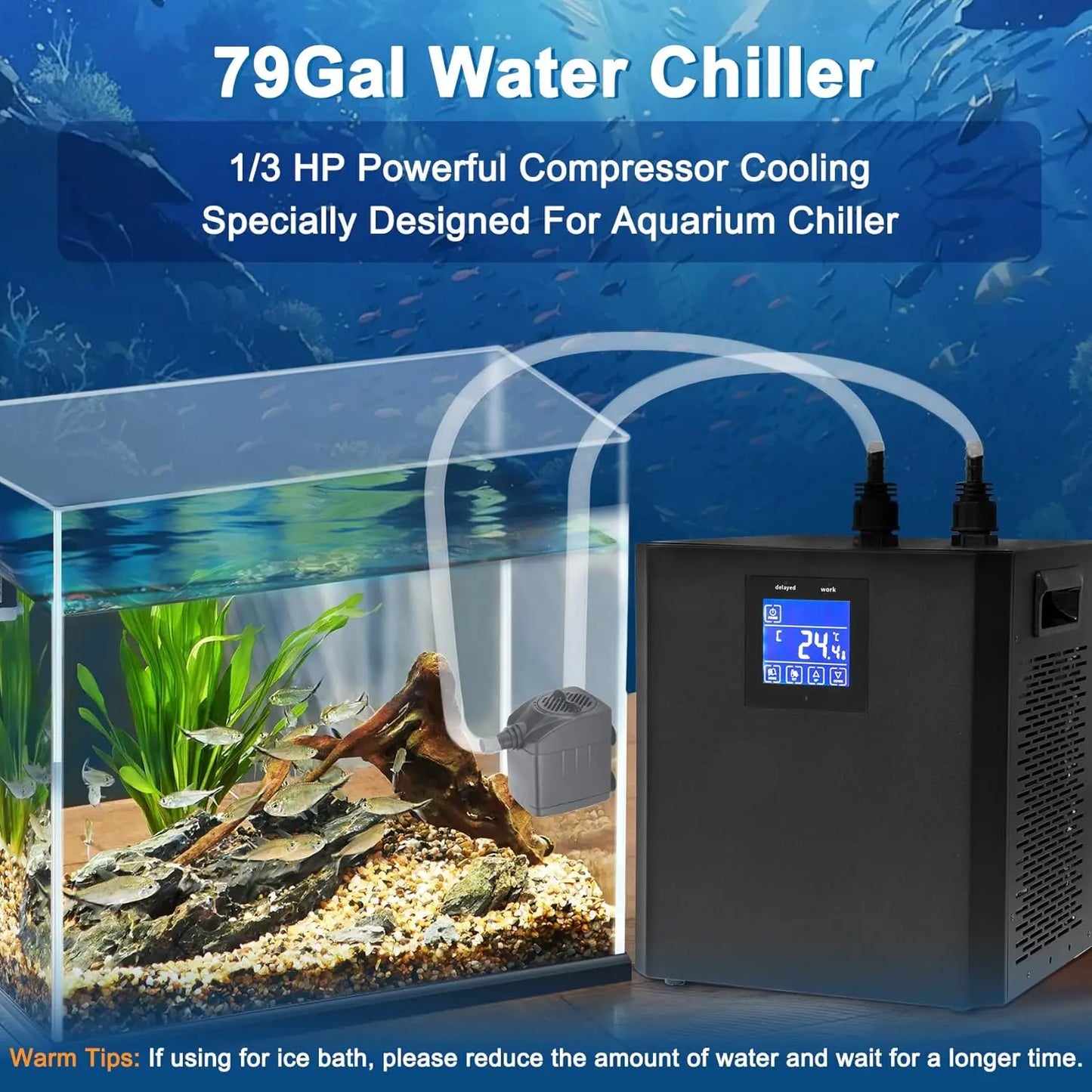Aquarium Water Chiller 1/3HP with Remote Control