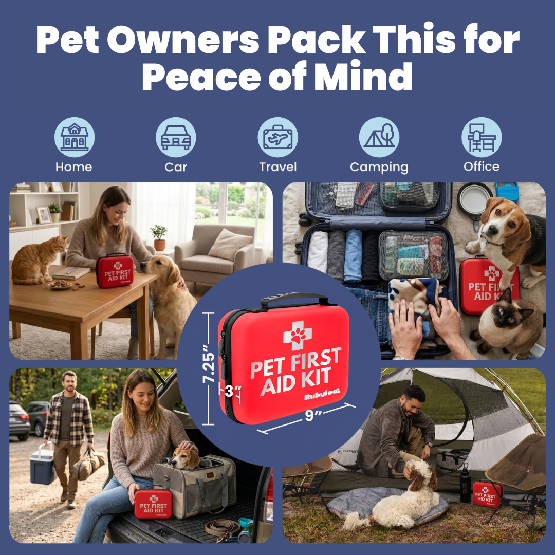 Pet First Aid Kit for Dogs & Cats – Vet-Approved Emergency Essentials for Happy Fur Babies