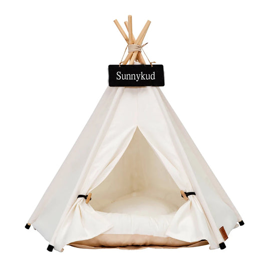 Pet Teepee Tent House – Cozy Indoor & Outdoor Bed for Cats & Dogs