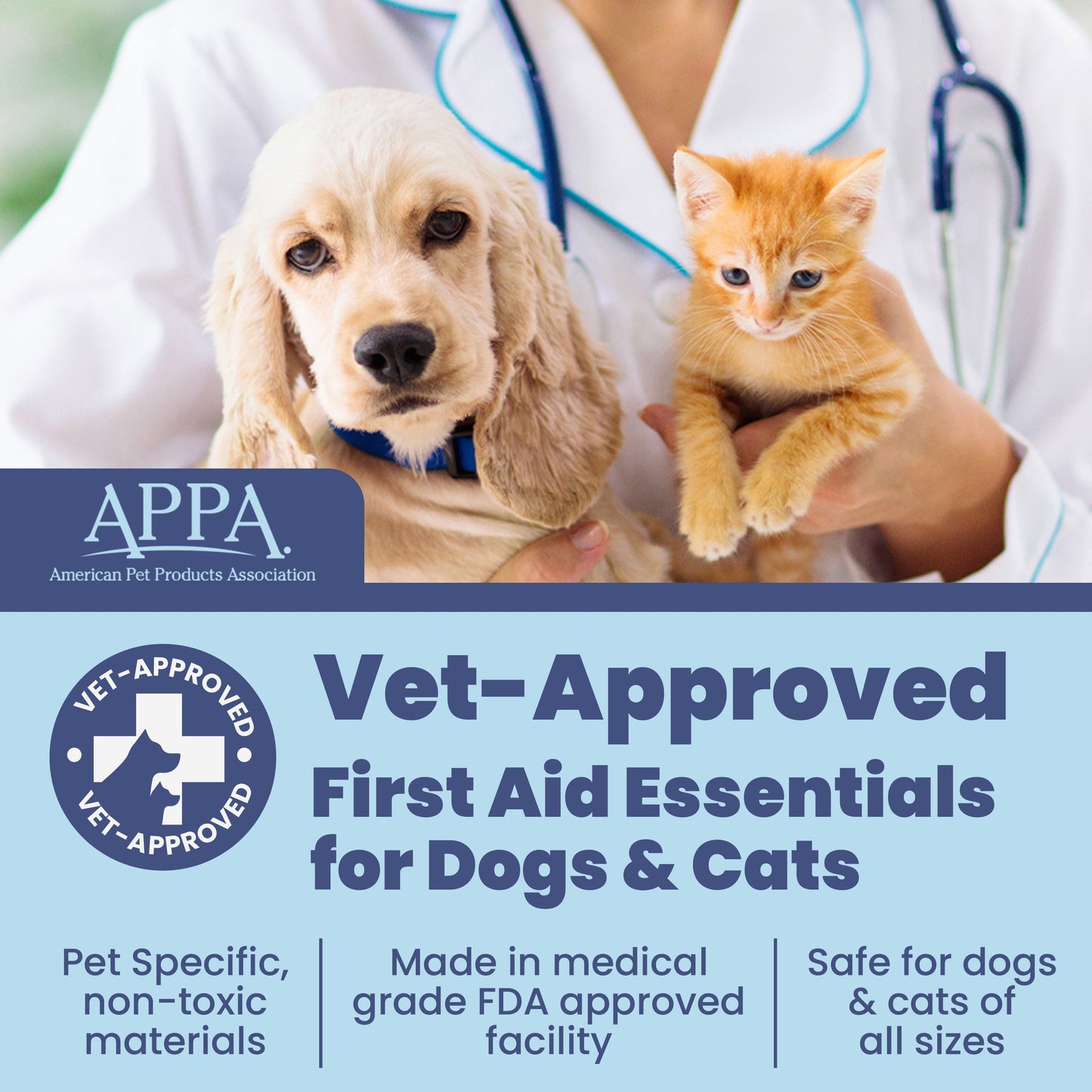 Pet First Aid Kit for Dogs & Cats – Vet-Approved Emergency Essentials for Happy Fur Babies