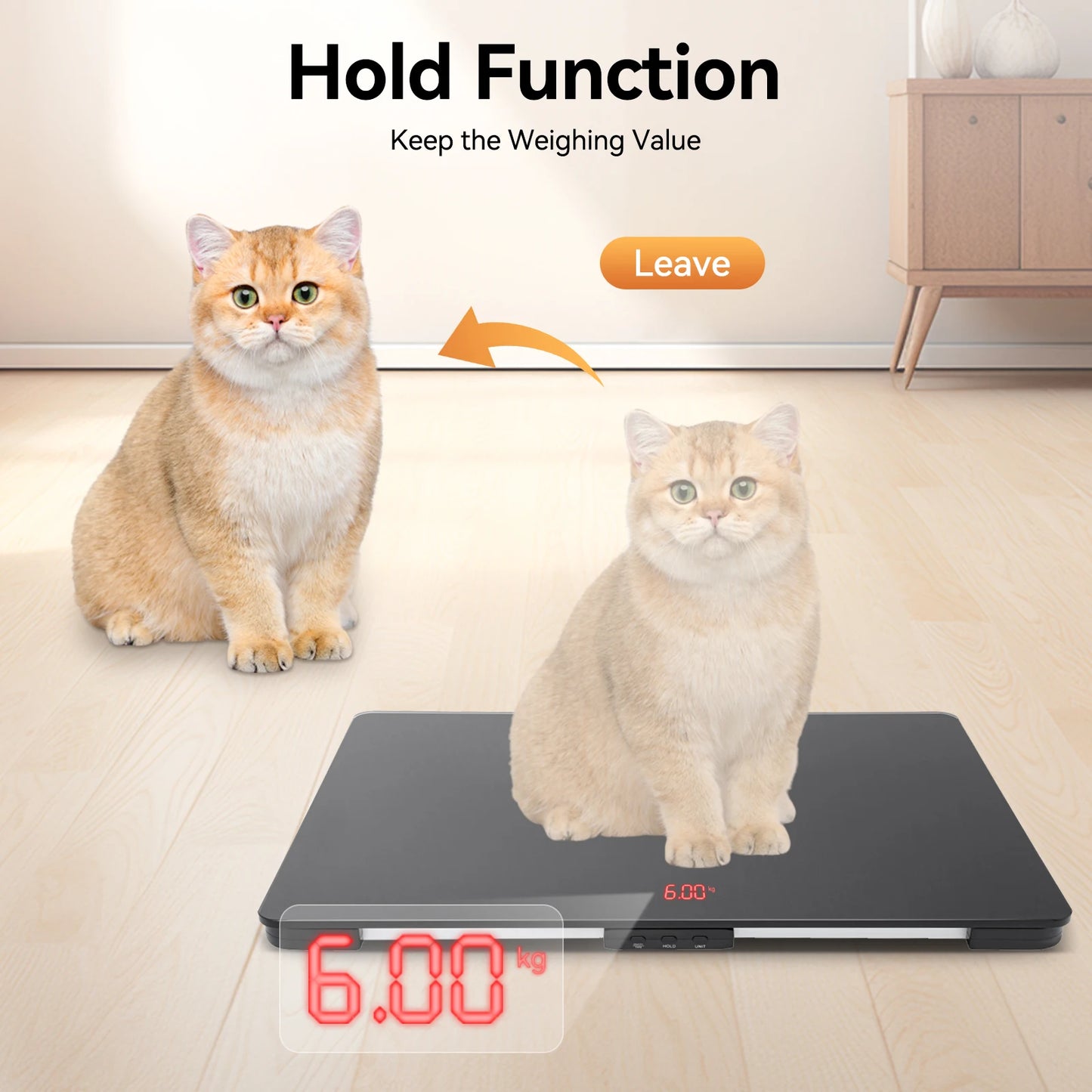 Digital Pet Scale – 100kg Capacity with LCD Display for Dogs, Cats & Small Animals