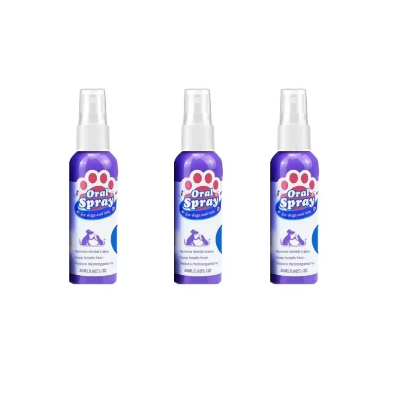 Pet Teeth Cleaning Spray – Oral Care for Cats & Dogs | Removes Stains, Whitens & Freshens Breath