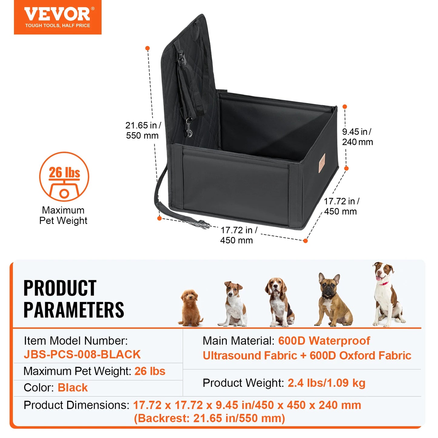 Waterproof Pet Car Seat Cover