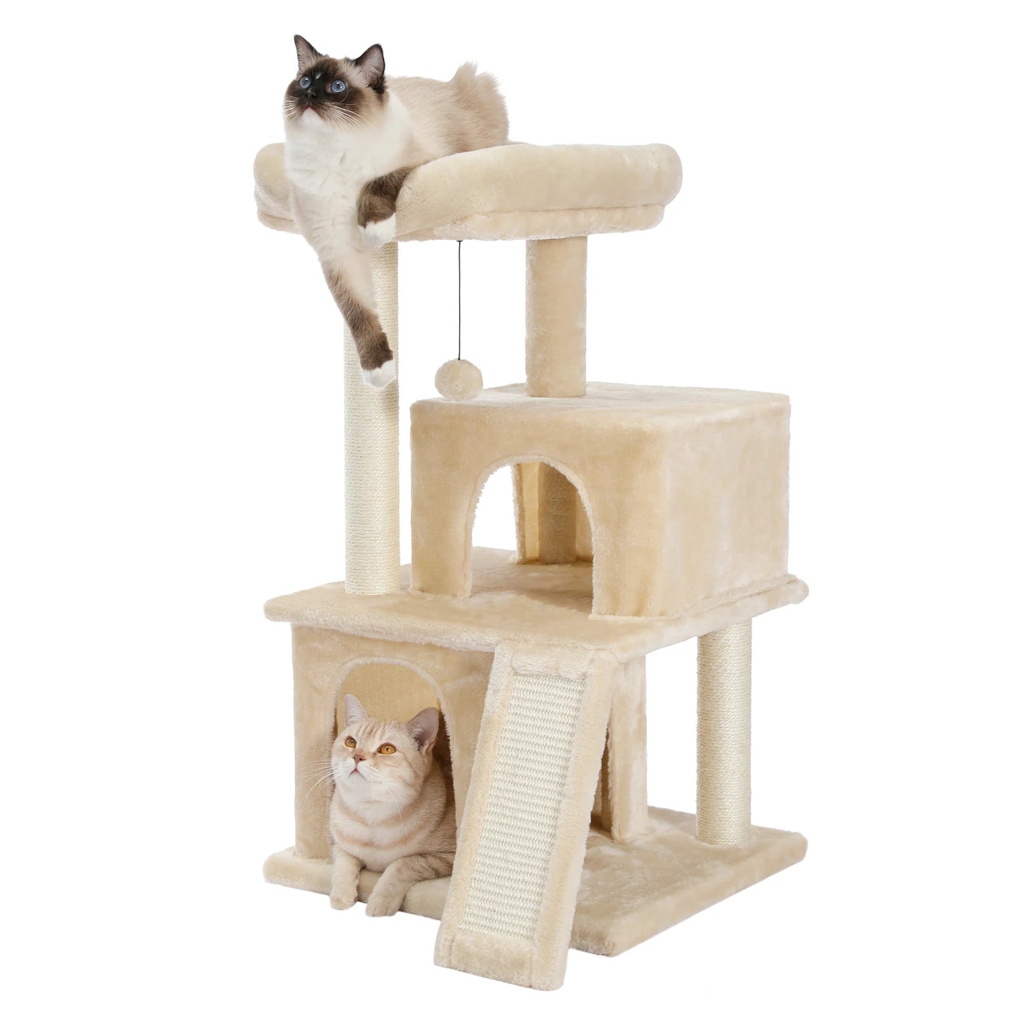 Multilevel Cat Tower with Sisal Posts