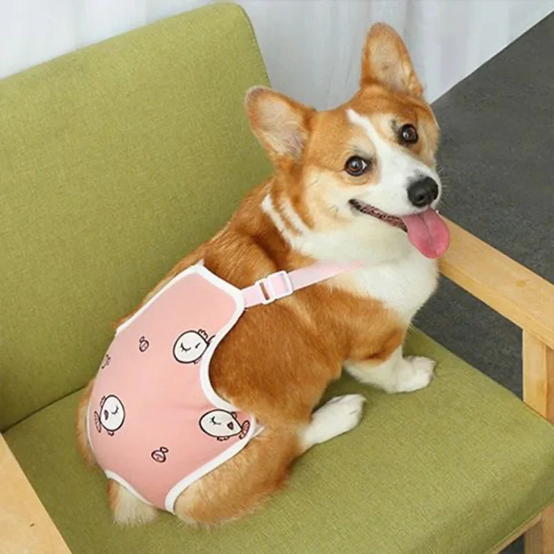Adjustable Female Dog Physiological Pants – Washable Underwear Shorts for French Bulldogs & Small Breeds