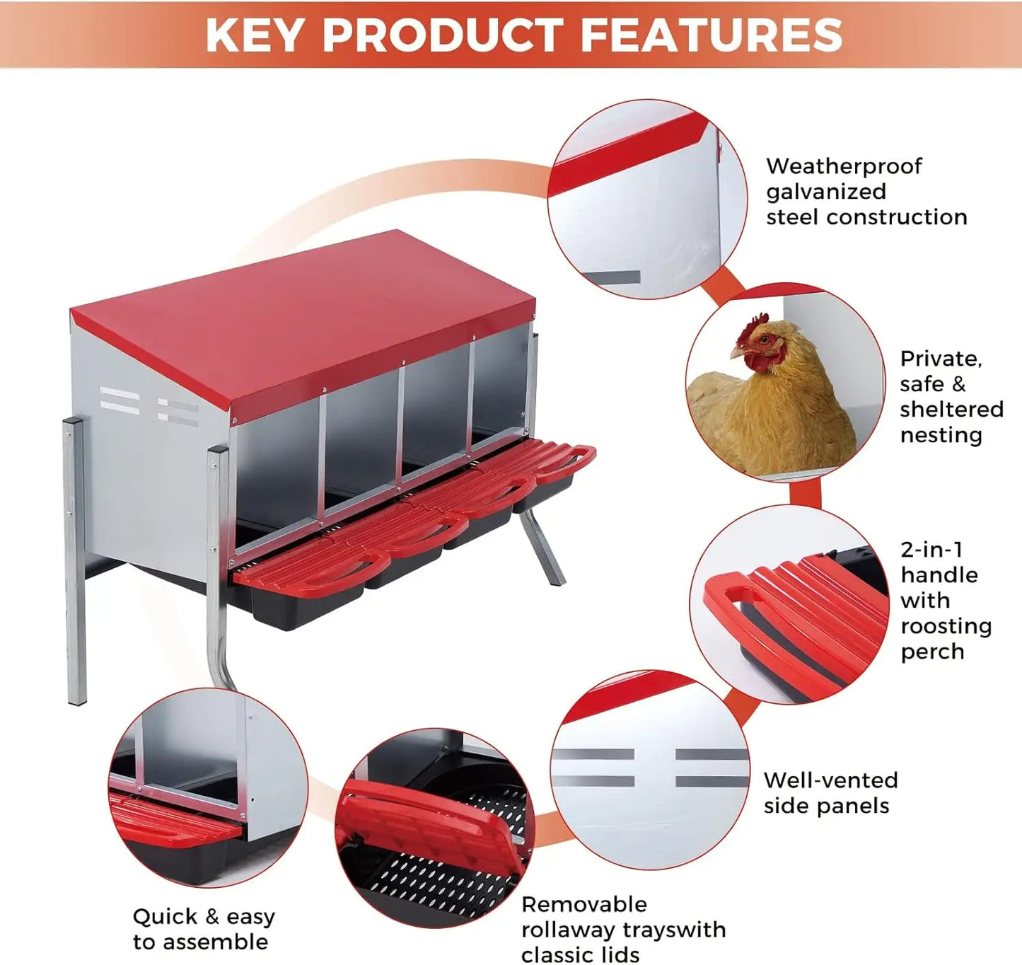 Automatic Roll-Out Chicken Nesting Box