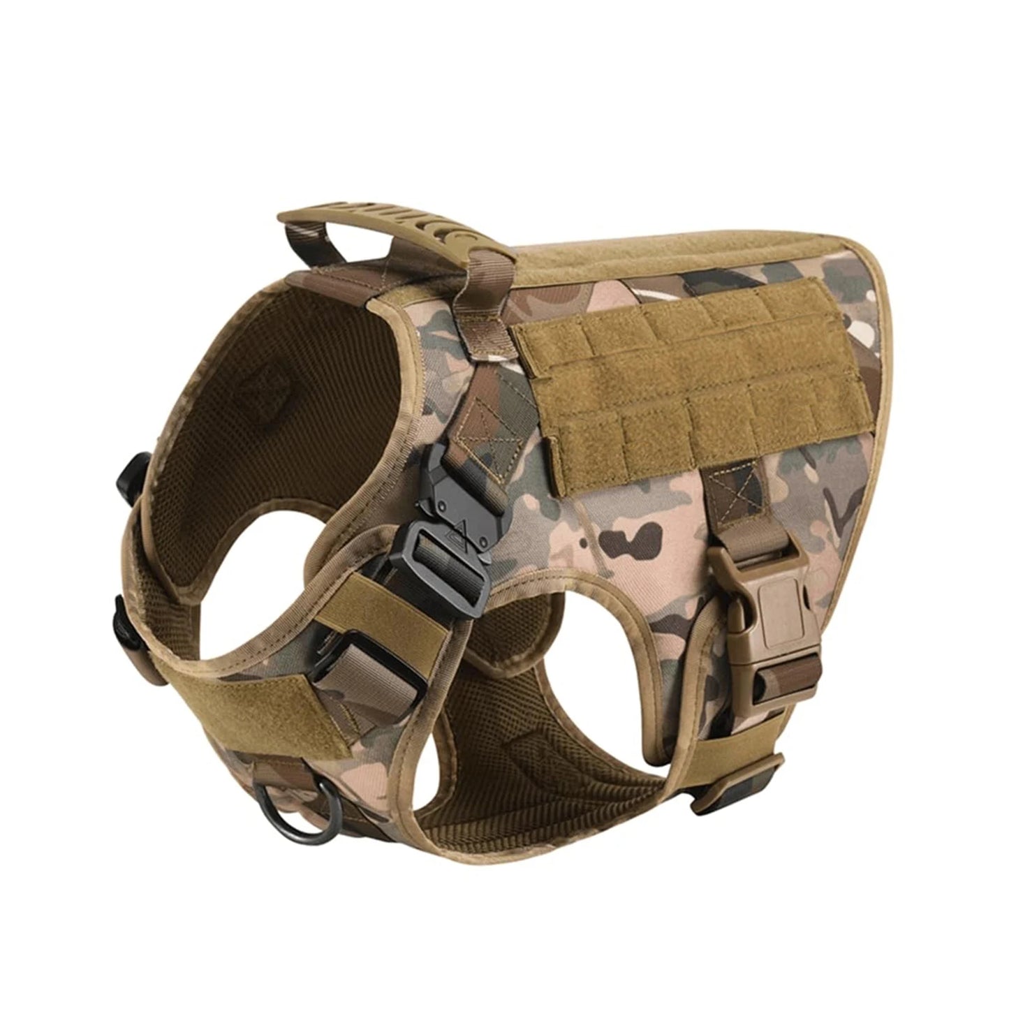 Tactical Dog Harness with Leash & MOLLE Pouches
