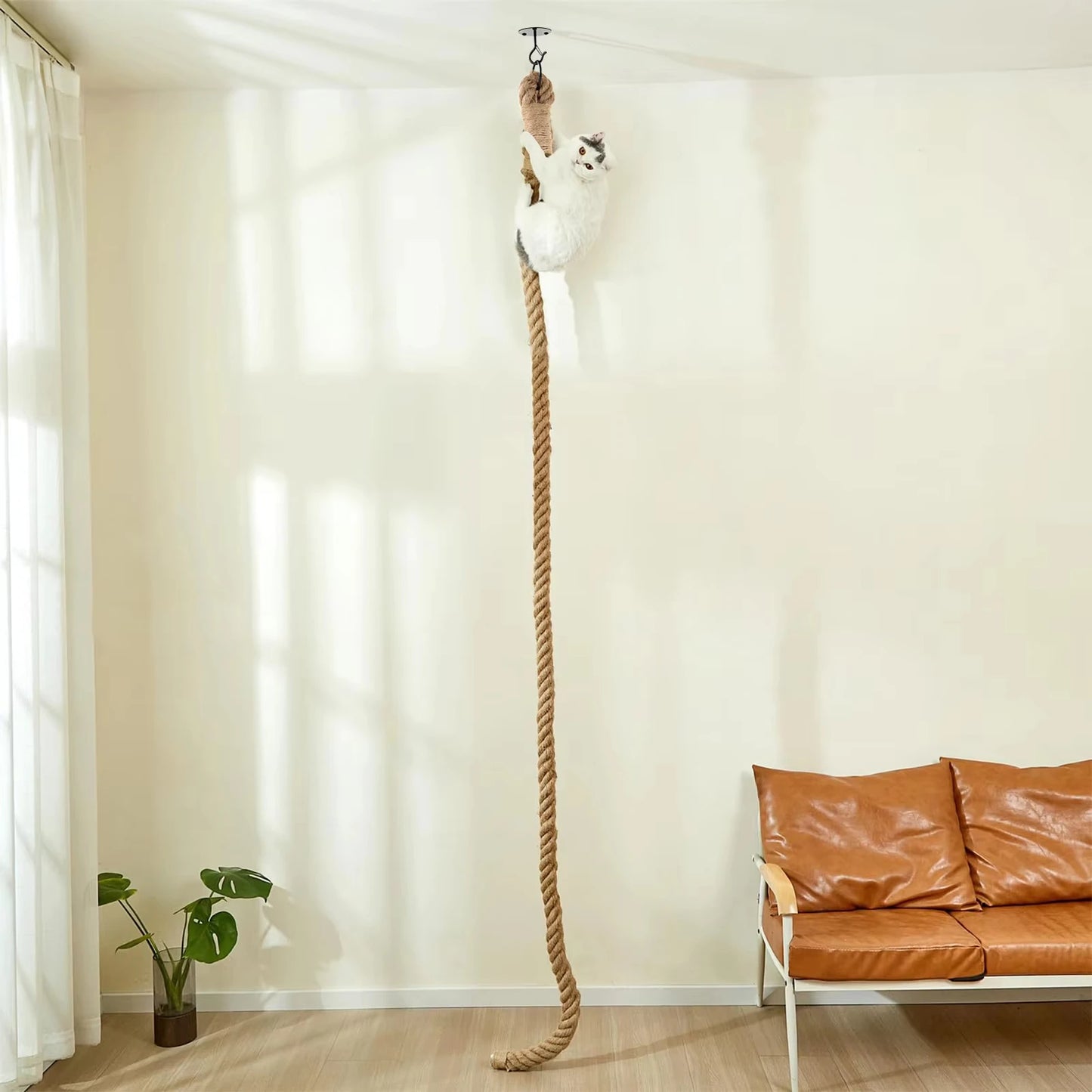 Cat Sisal Climbing Rope & Scratching Post – Indoor Jungle Gym for Climbing, Scratching & Play