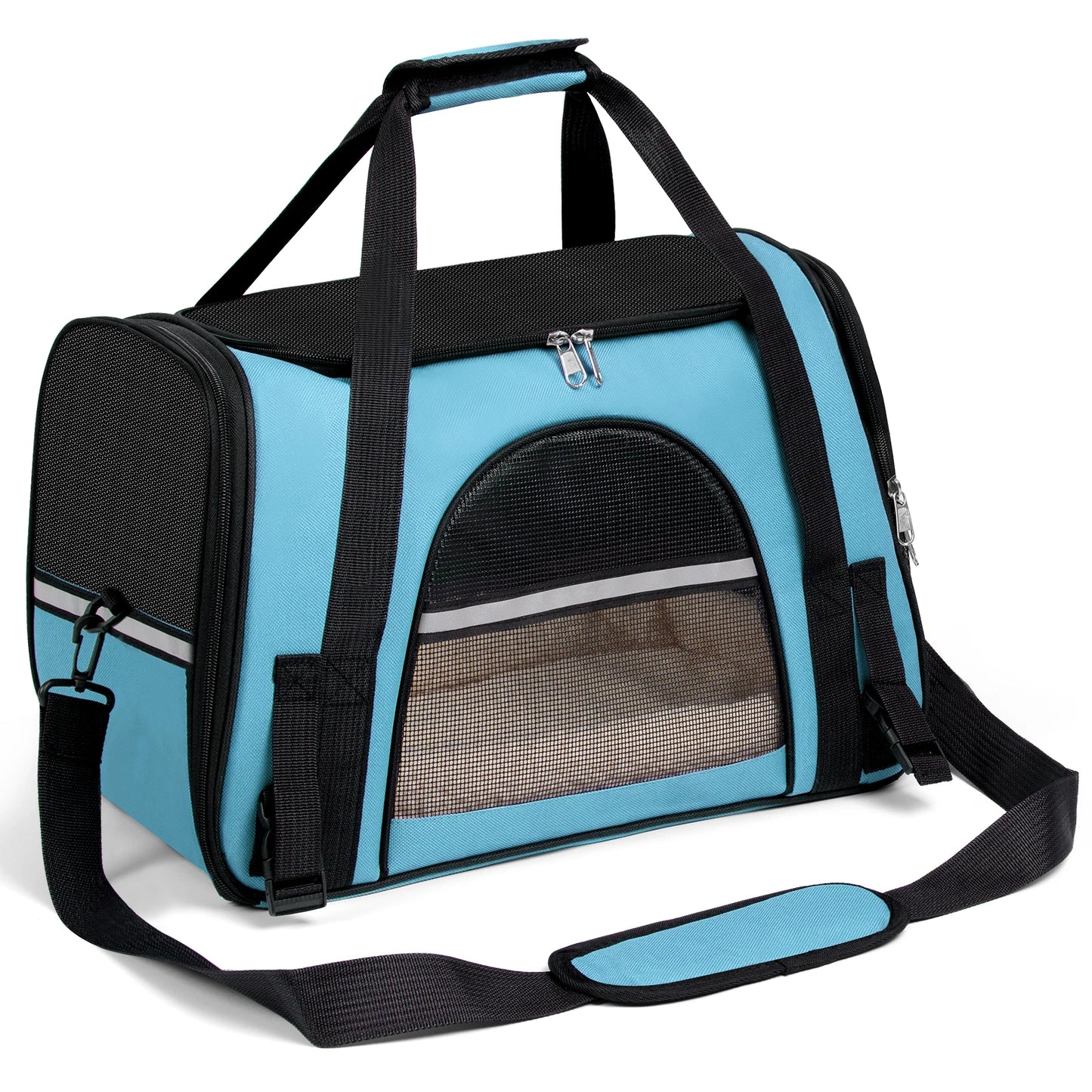 Soft-Sided Pet Carrier Bag – Airline Approved, Foldable Travel Bag for Cats & Small Dogs Up to 15 lbs