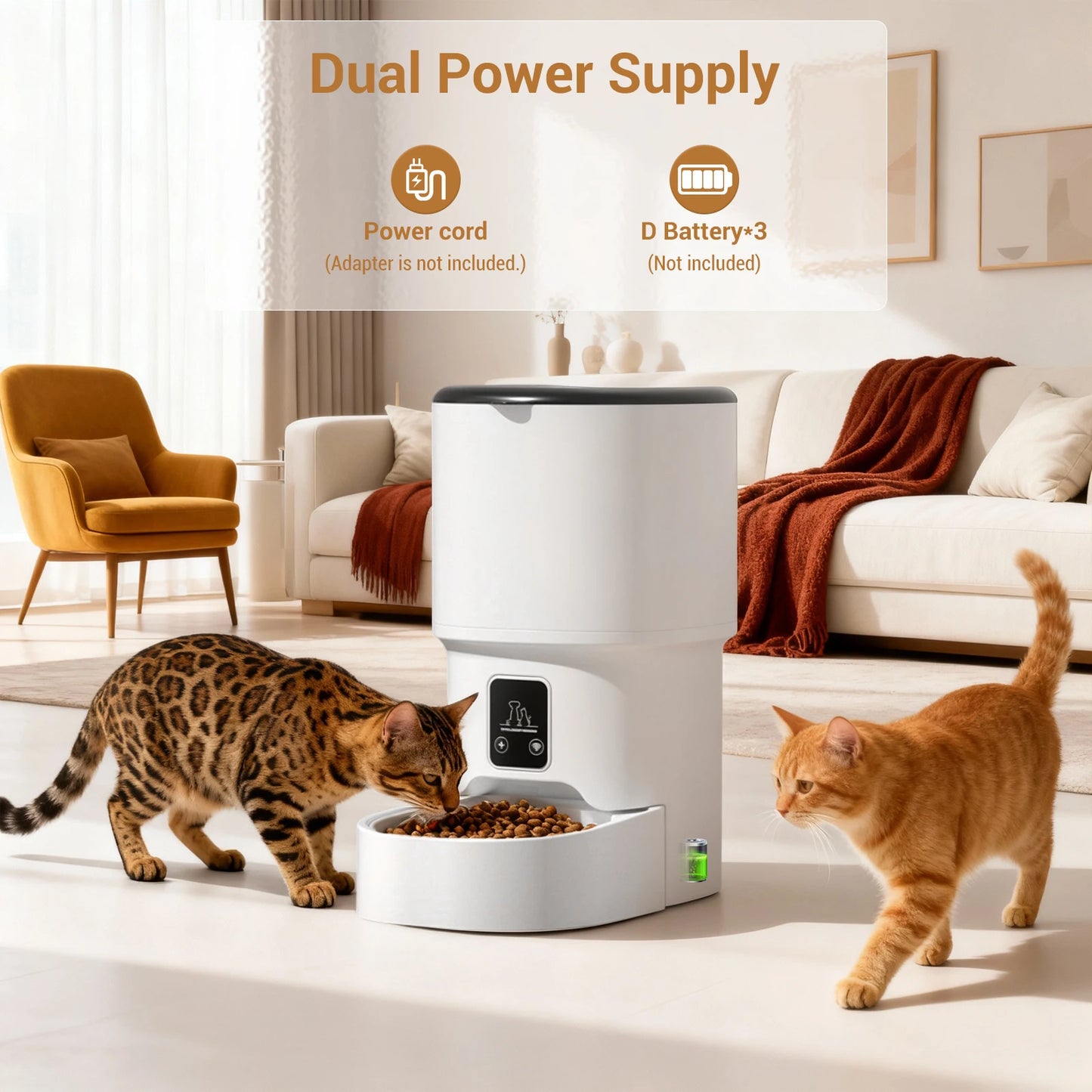 Automatic Pet Feeder – 4L Programmable Dispenser with Timer & Portion Control for Cats & Small Dogs