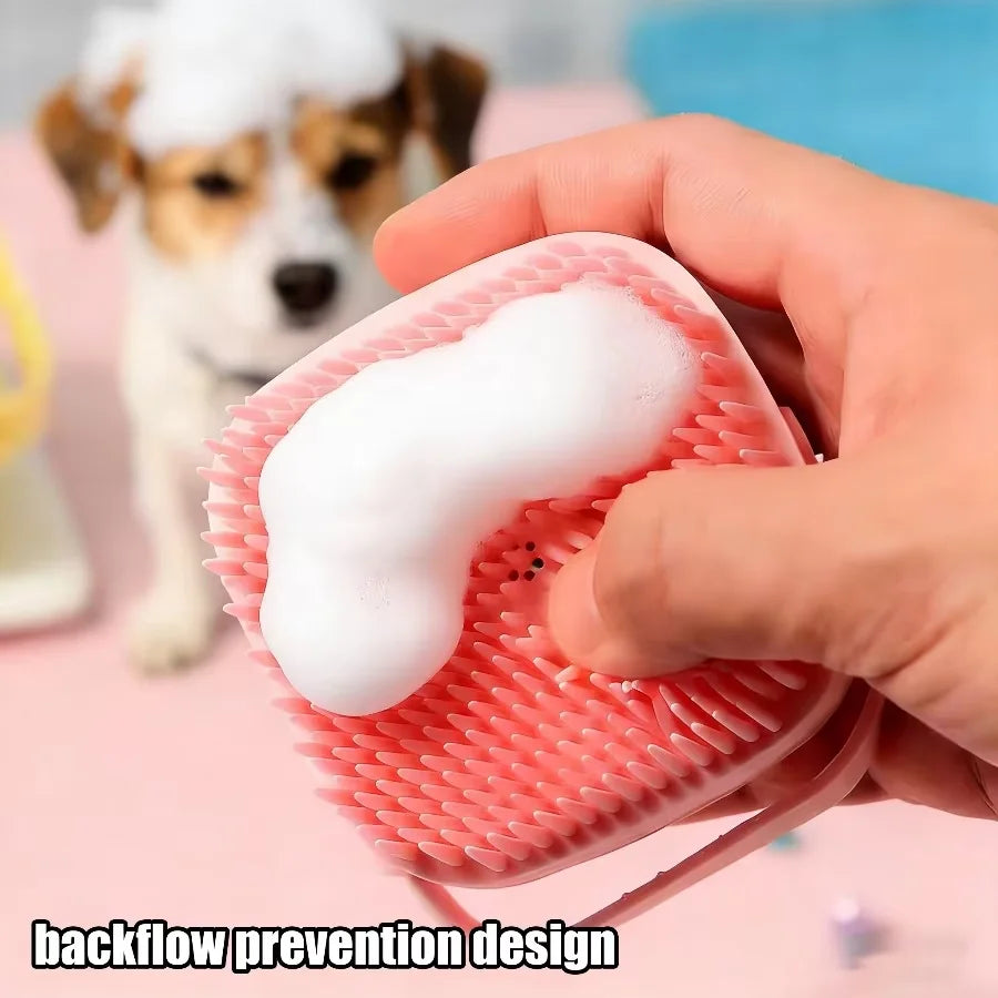 Silicone Pet Bath & Grooming Gloves – Soft Massage Brush for Dogs & Cats, De-Shedding & Bathing