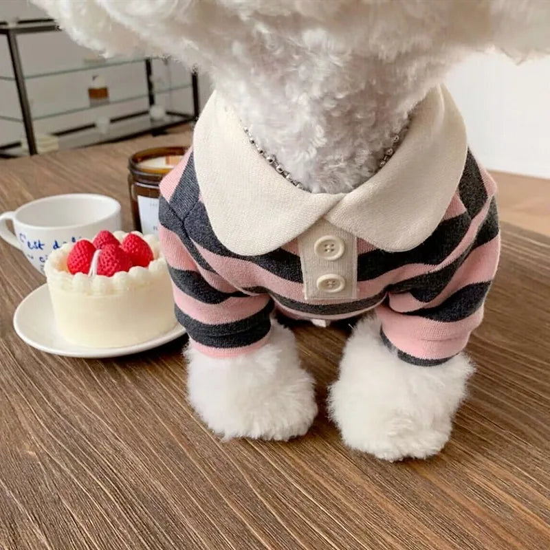 Breathable Cotton Dog Polo Shirt – Summer Vest for Small & Medium Dogs