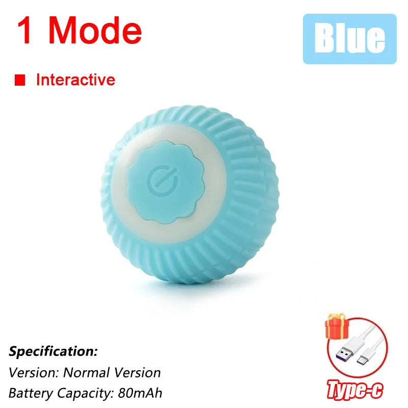 Automatic Rolling Ball Cat Toy – Rechargeable Smart Electric Toy with Faux Tail & Mouse Simulation