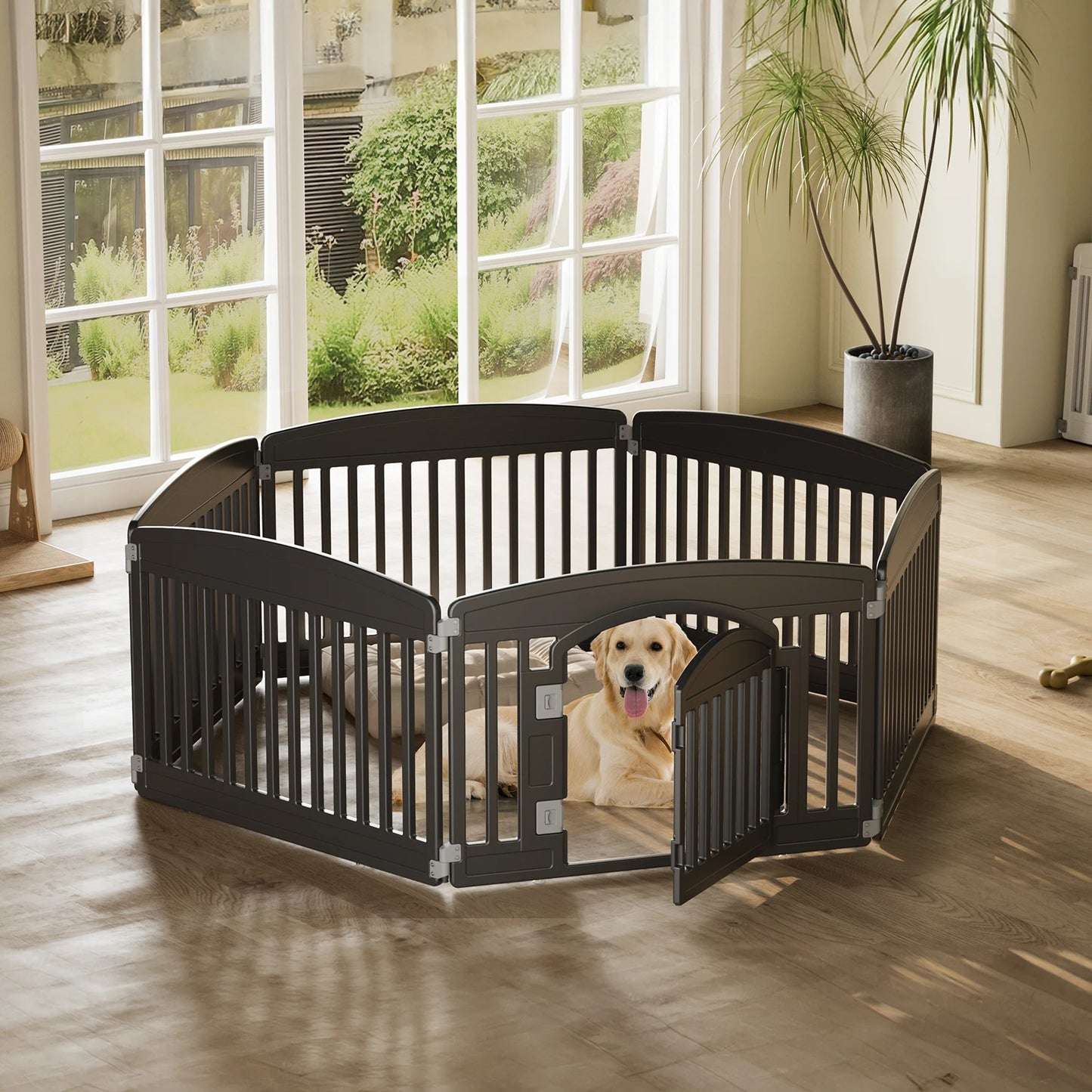 Expandable Dog Playpen – 6 Panel Folding Pet Fence