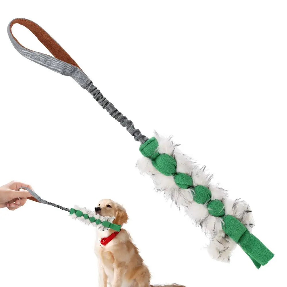 Squeaky Rope Dog Toy – Interactive Chew & Teething Toy with Elastic Drawstring for Puppies & Dogs
