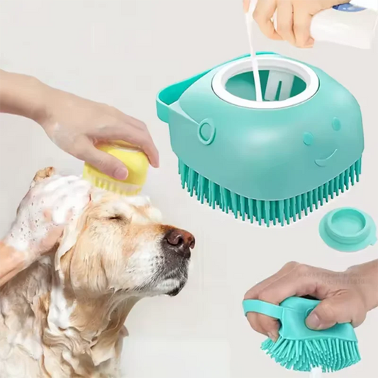 Silicone Pet Bath Massage Brush for Dogs & Cats