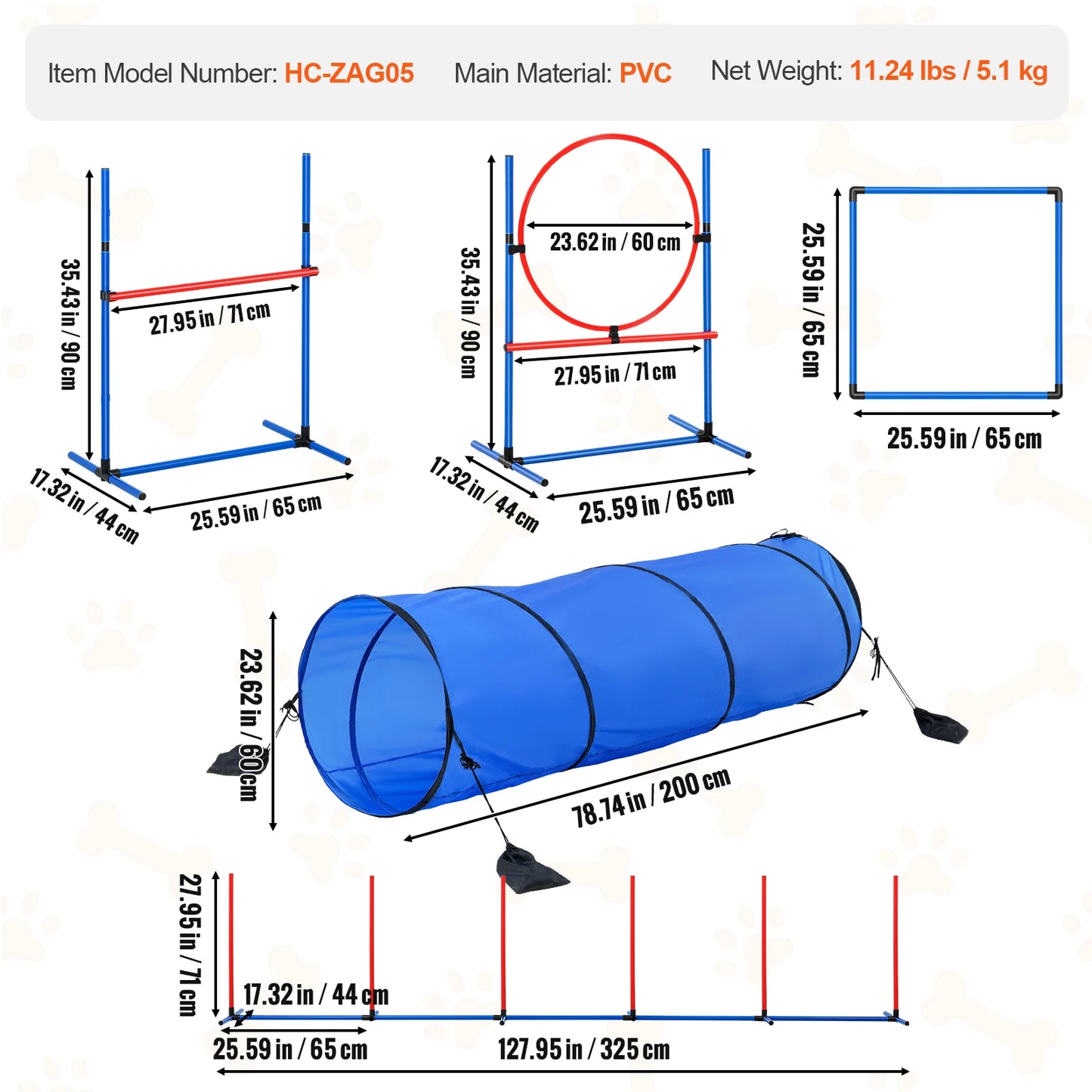 Dog Agility Training Set (5-Piece)