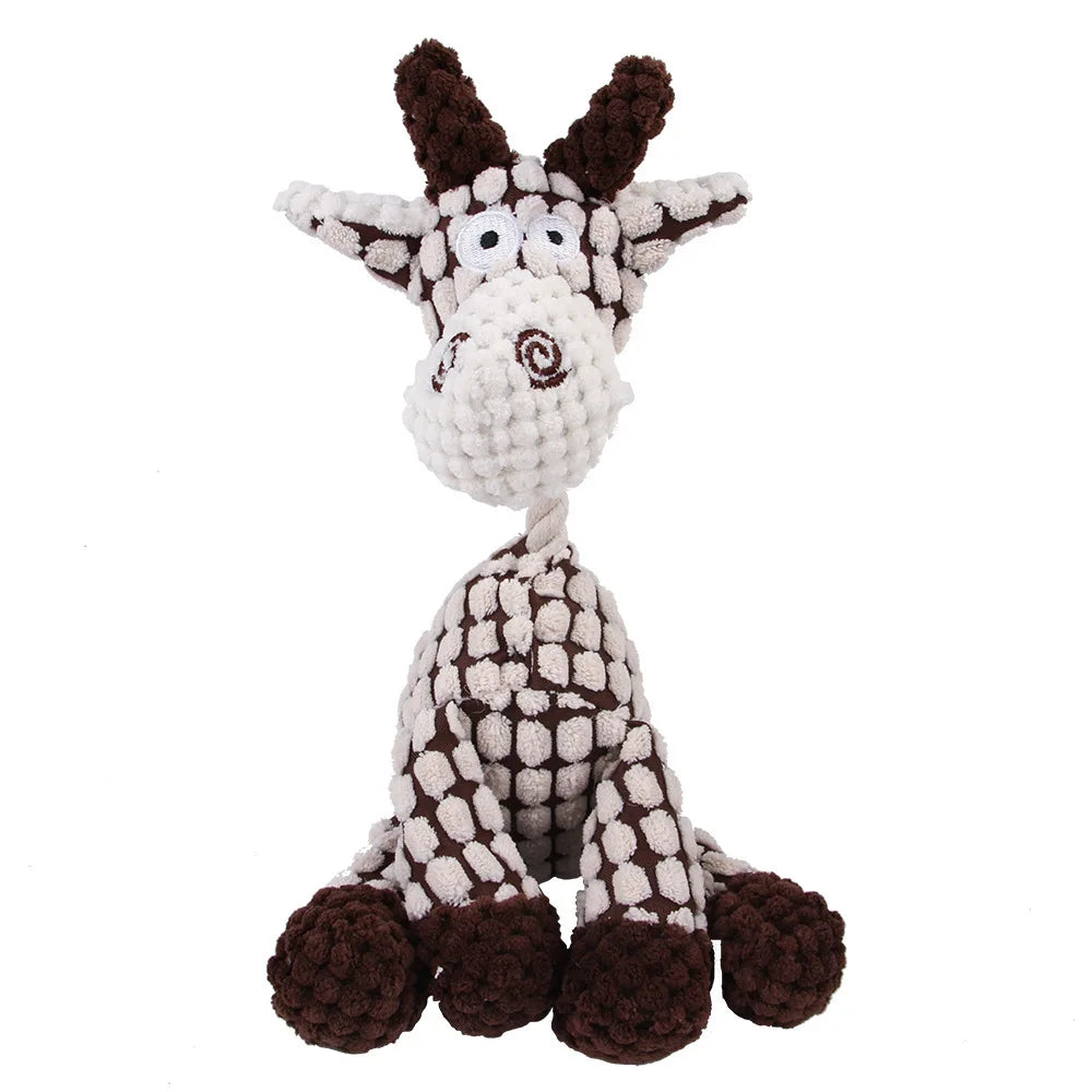 Plush Squeaky Donkey Chew Toy for Puppies & Small Dogs