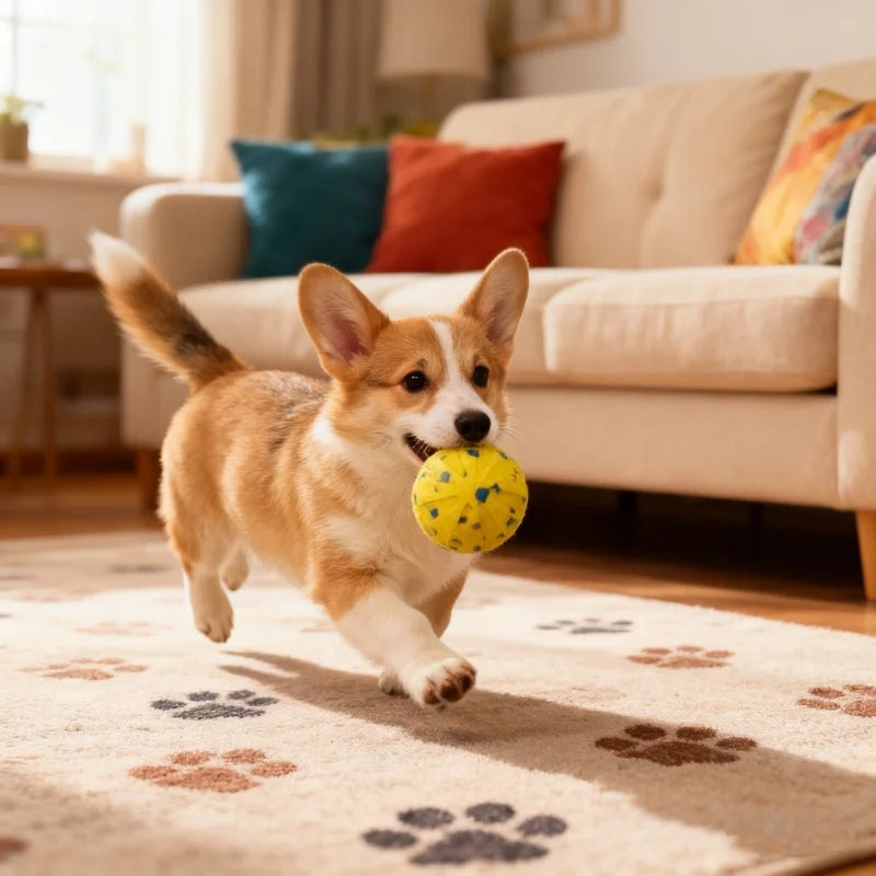 Electric Interactive Bouncing Ball for Dogs – Automatic Vibrating Popcorn Toy