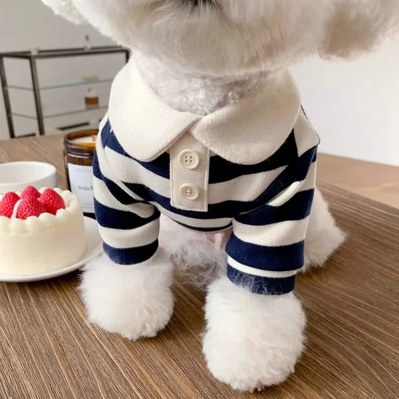 Breathable Cotton Dog Polo Shirt – Summer Vest for Small & Medium Dogs