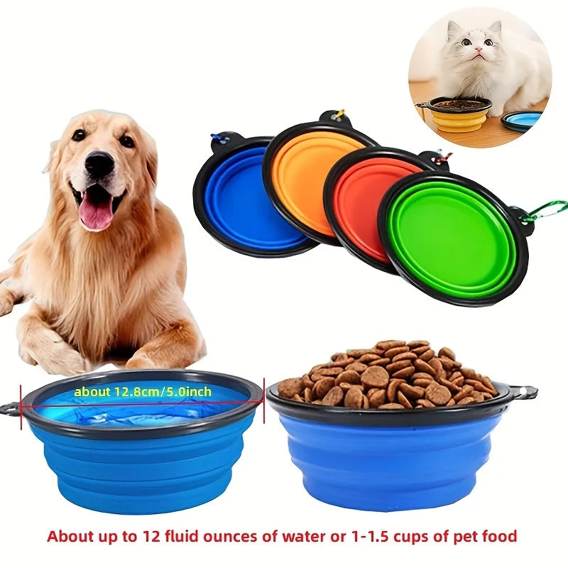 Collapsible Pet Bowl – Portable Silicone Food & Water Bowl for Cats & Dogs