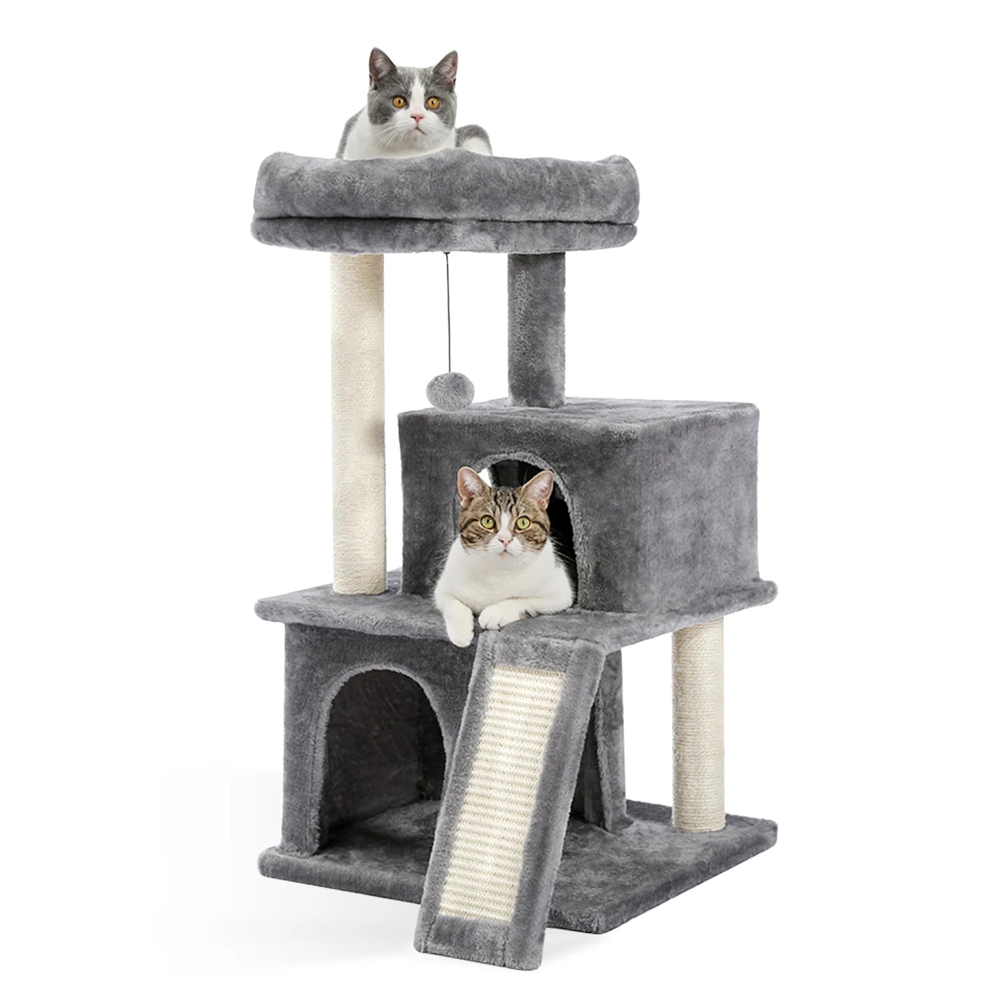 Multilevel Cat Tower with Sisal Posts