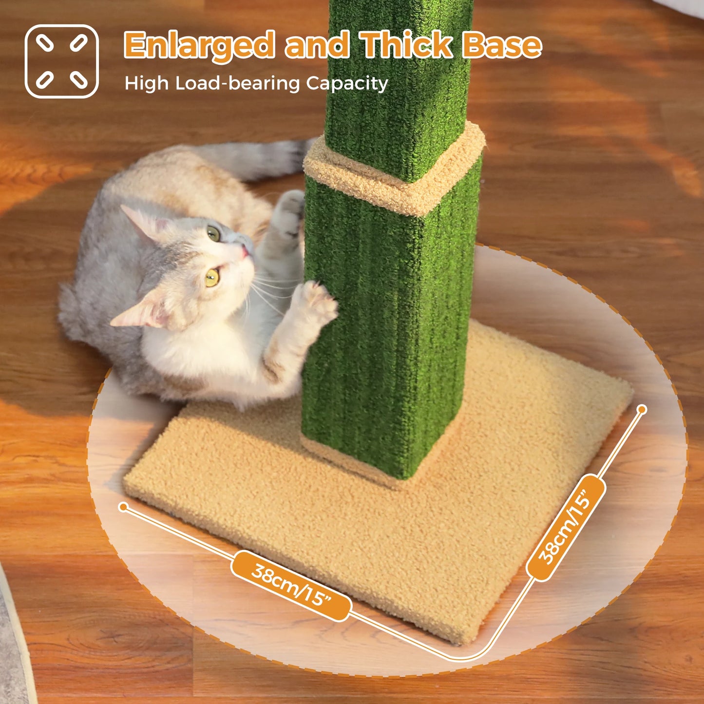 Tall Woven Sisal Cat Scratching Post with Dangling Ball