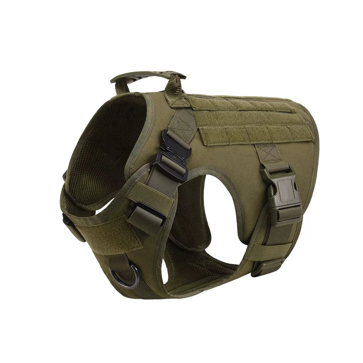 Tactical Dog Harness with Leash & MOLLE Pouches