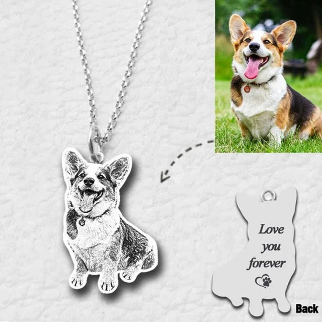 Custom Pet Photo Keychain – Personalized Memorial Jewelry for Cat & Dog Lovers