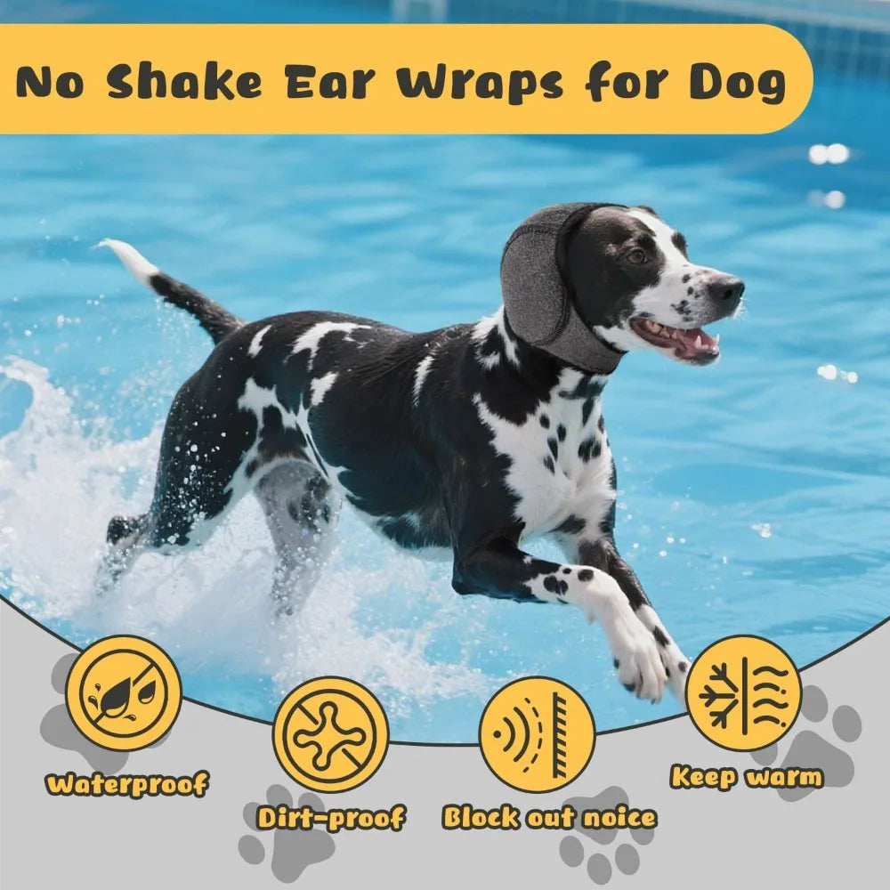Adjustable Dog Ear Noise Protection Cover – Calming Ear Wrap for Anxious Pets