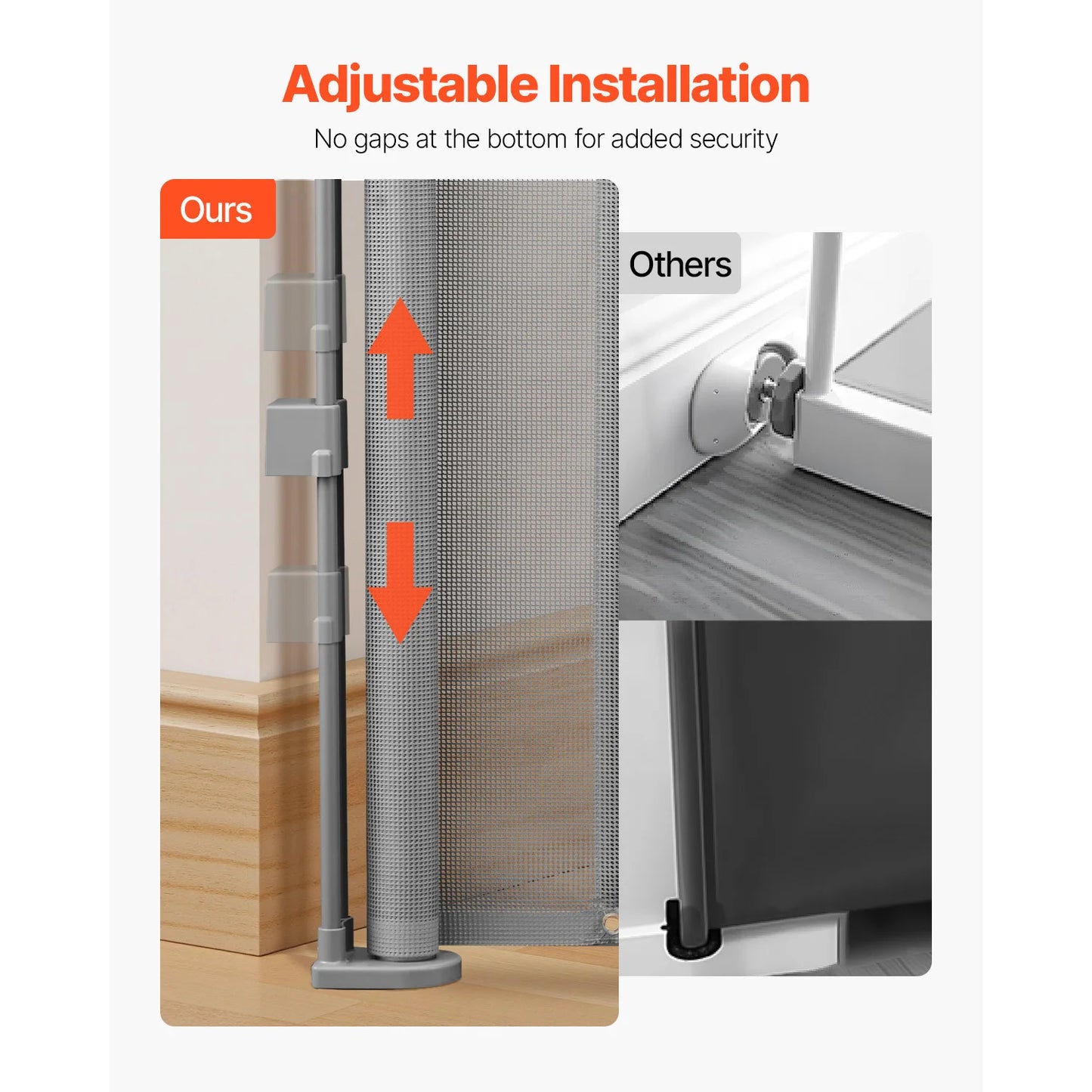 Retractable Pet & Baby Safety Gate (55–110 in.)