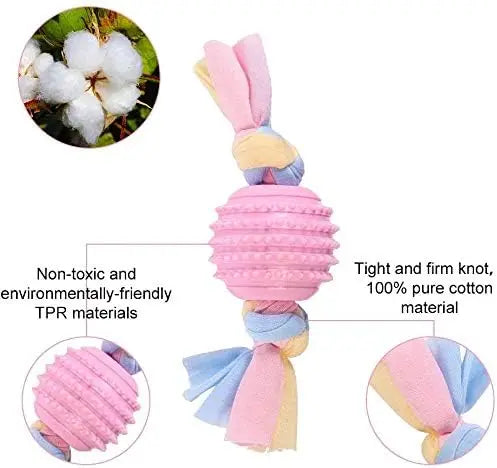 Durable Squeaky Dog Chew Toys – TPR Rubber Teething Bones for Aggressive Chewers