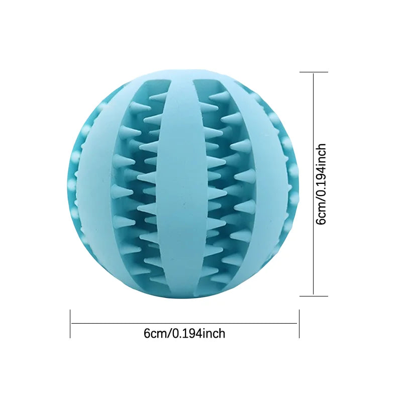 Treat-Dispensing Rubber Chew Ball – Teething & Puzzle Toy for Dogs