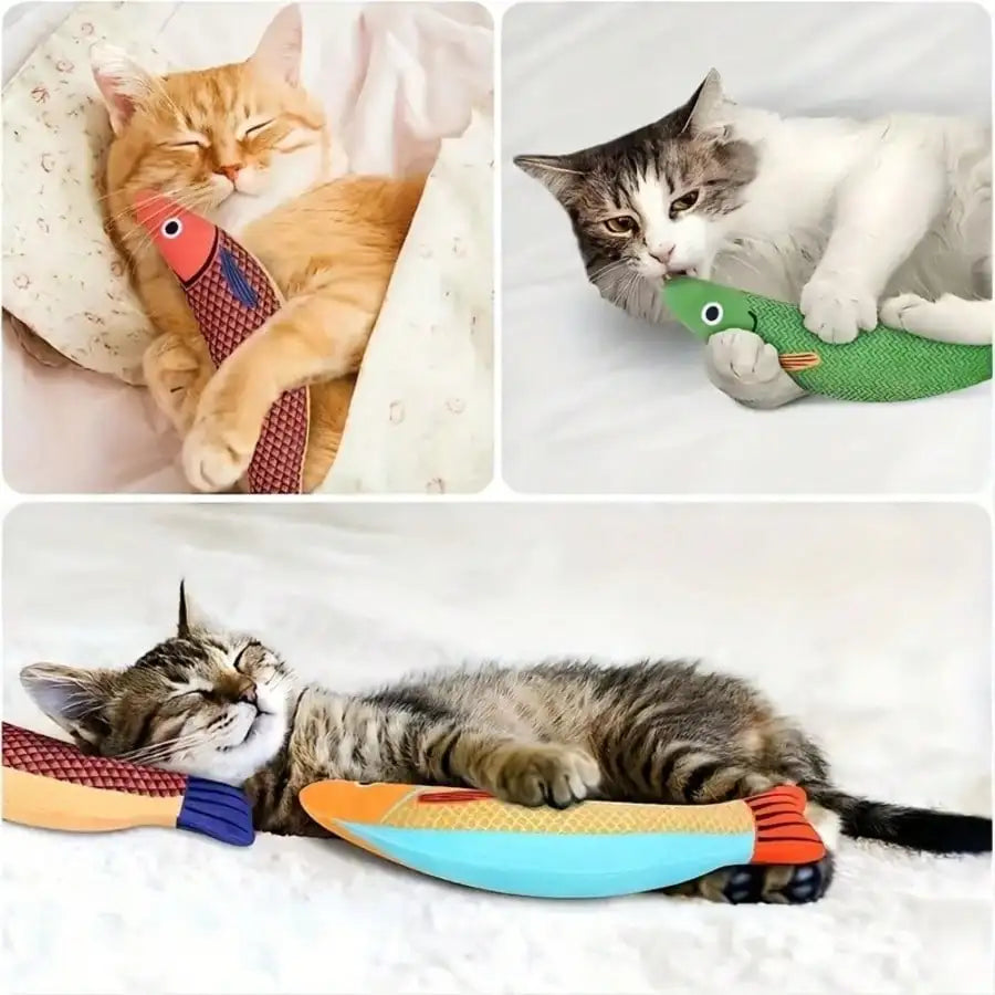Realistic Fish Cat Kicker Toy – Sound-Producing Interactive Plush for Indoor Cats