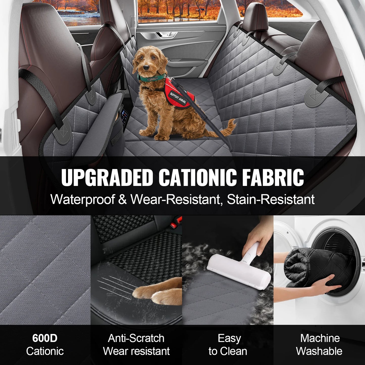 Waterproof Dog Back Seat Extender & Hammock