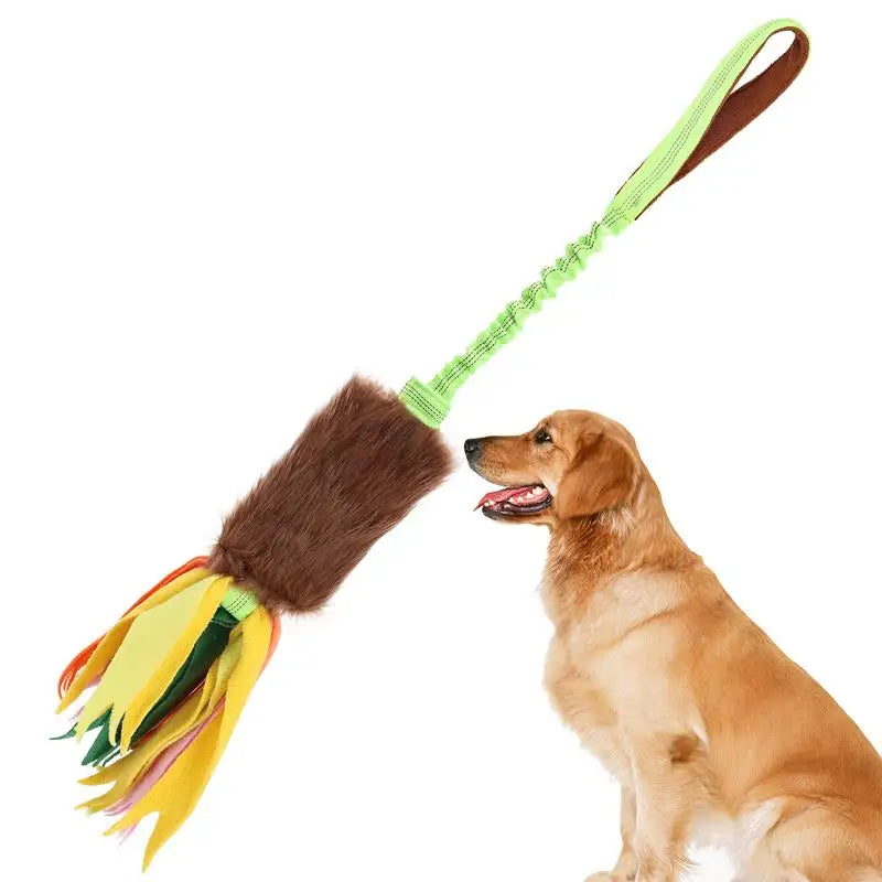 Squeaky Rope Dog Toy – Interactive Chew & Teething Toy with Elastic Drawstring for Puppies & Dogs